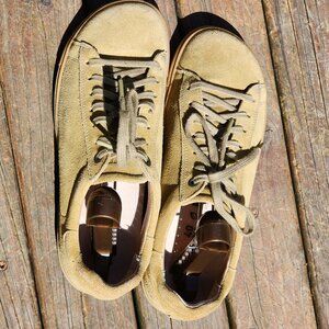 Birkenstock Bend Sneakers Khaki Suede Leather Shoes Low Sandals Slippers Size 7M
